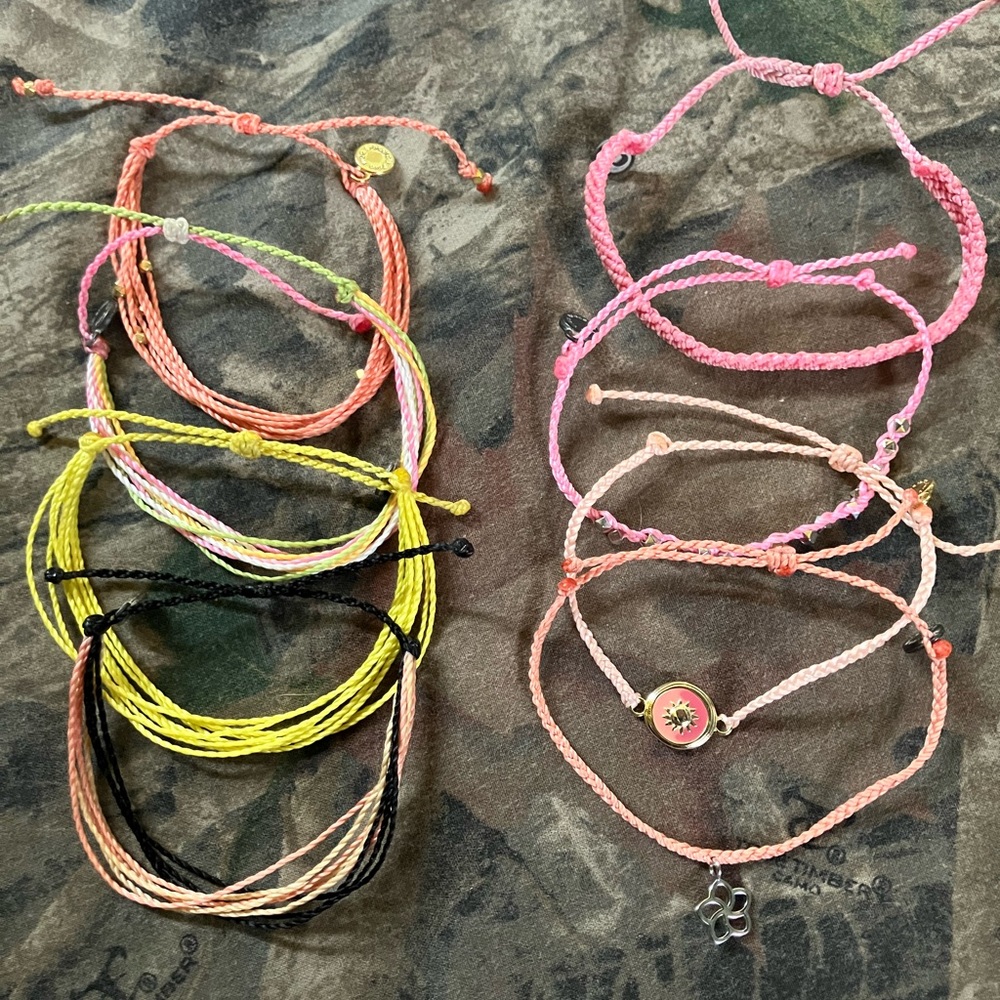 Pura Vida Colorful String Bracelets Set